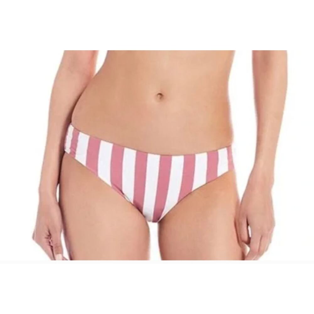 Gianni Bini Candy Stripe Swim Bikini Bottoms | Sz XL, White/Pink NEW! - Picture 1 of 8